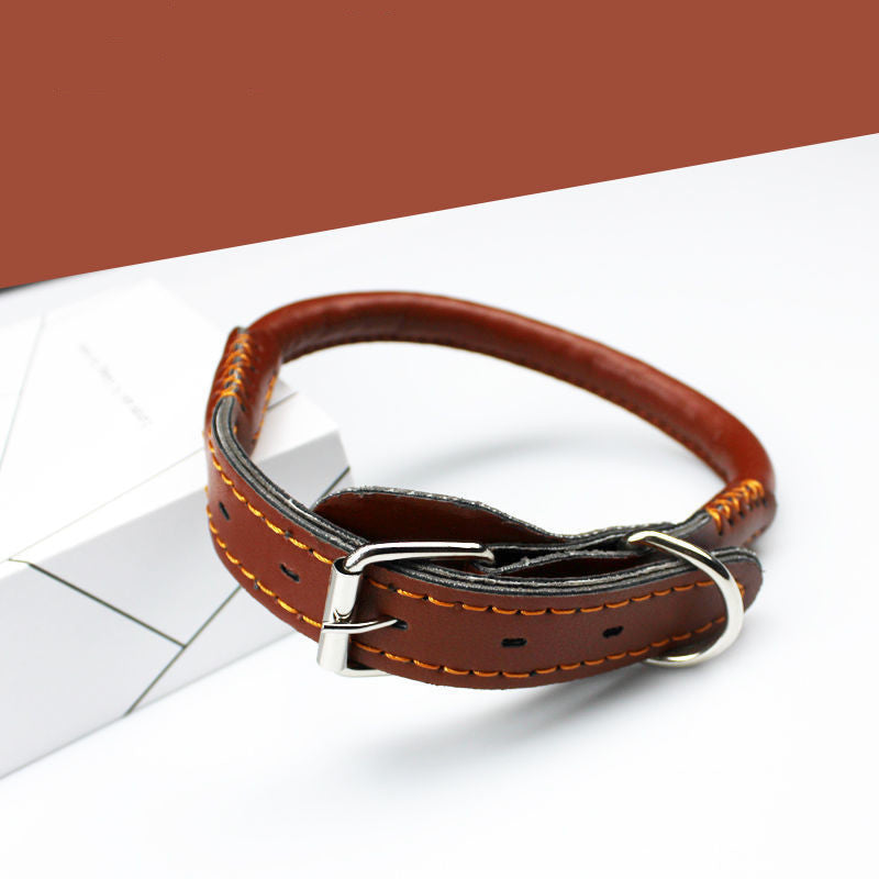 Elegant and Strong Leather Collar for Your Dog - My Store