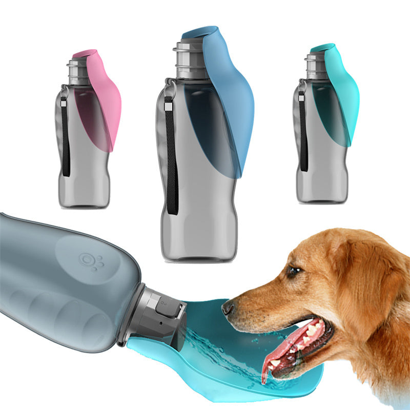 Portable dog water dispenser with built-in bowl, perfect for long walks - My Store